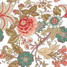 Pink and Mint Chinoiserie Wallpaper