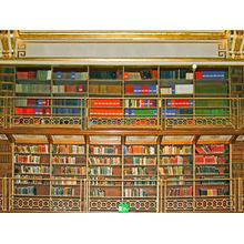 Bookshelf Facade Wall Mural