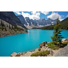 Summer Day at Moraine Lake in Banff National Park  Wall Mural