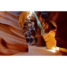 Colorful Sun Light Beam In A Canyon Wall Mural