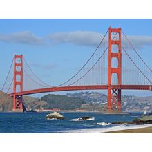 Golden Gate Bridge Waves Wall Mural