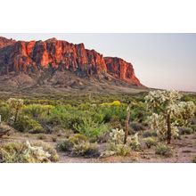 Desert Landscape At Sundown Wall Mural