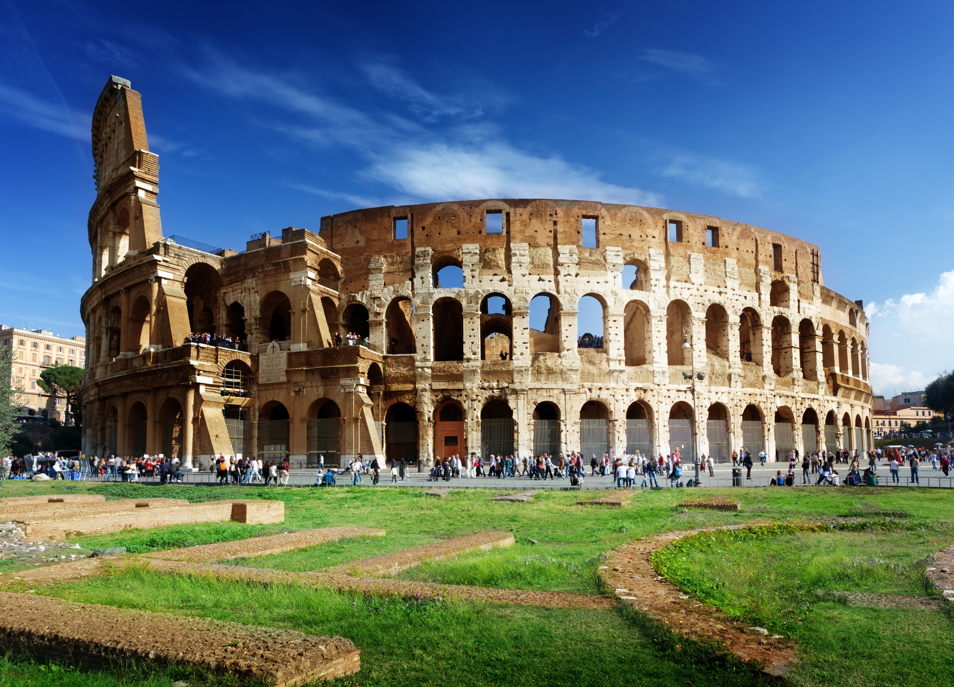 Red Rome the Colosseum-city architecture, HD wallpaper | Peakpx