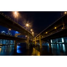 Bridges At Night, South Korea Wall Mural