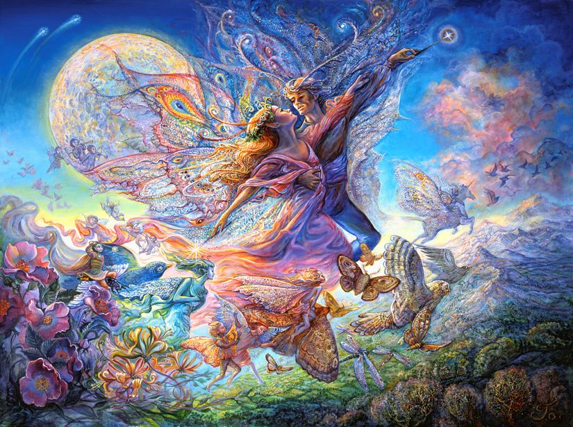 Titania And Oberon Wallpaper Mural By Josephine Wall Murals Your Way