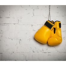 Yellow Boxing Gloves Wall Mural