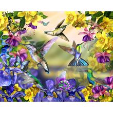 Hummingbirds And Butterflies Wall Mural