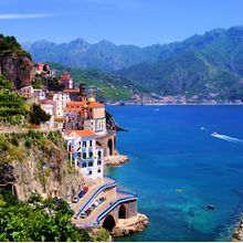 View of The Village of Atrani, Amalfi Coast, Italy Wall Mural