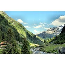 Mountain Landscape In Graubunden, Switzerland Wall Mural
