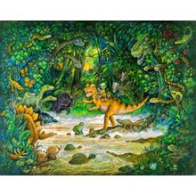 Jurassic Jungle Mural Wallpaper