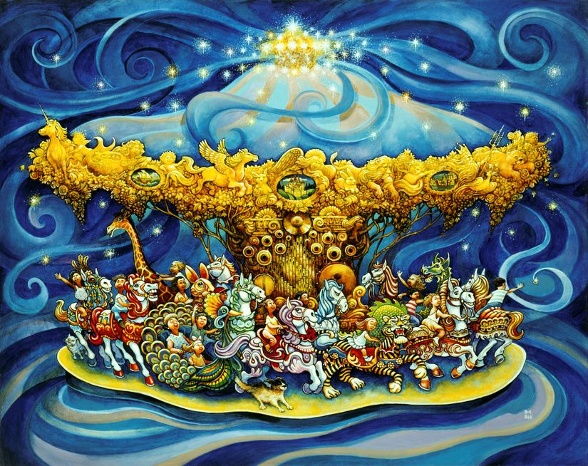 Carousel Mural Wallpaper - Murals Your Way