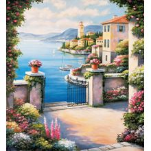Mediterranean Patio Wall Mural
