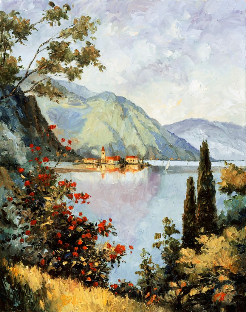 Lake Como (Zaccheo) Mural By John Zaccheo - Murals Your Way