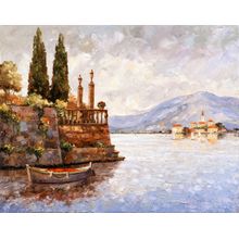 Evening Light On Lake Como Wall Mural