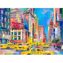 New York Taxi Wall Mural