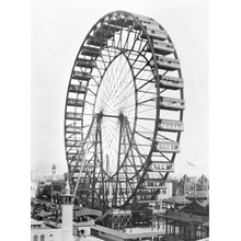 The ferris wheel at the World's Columbian Exposition Mural Wallpaper