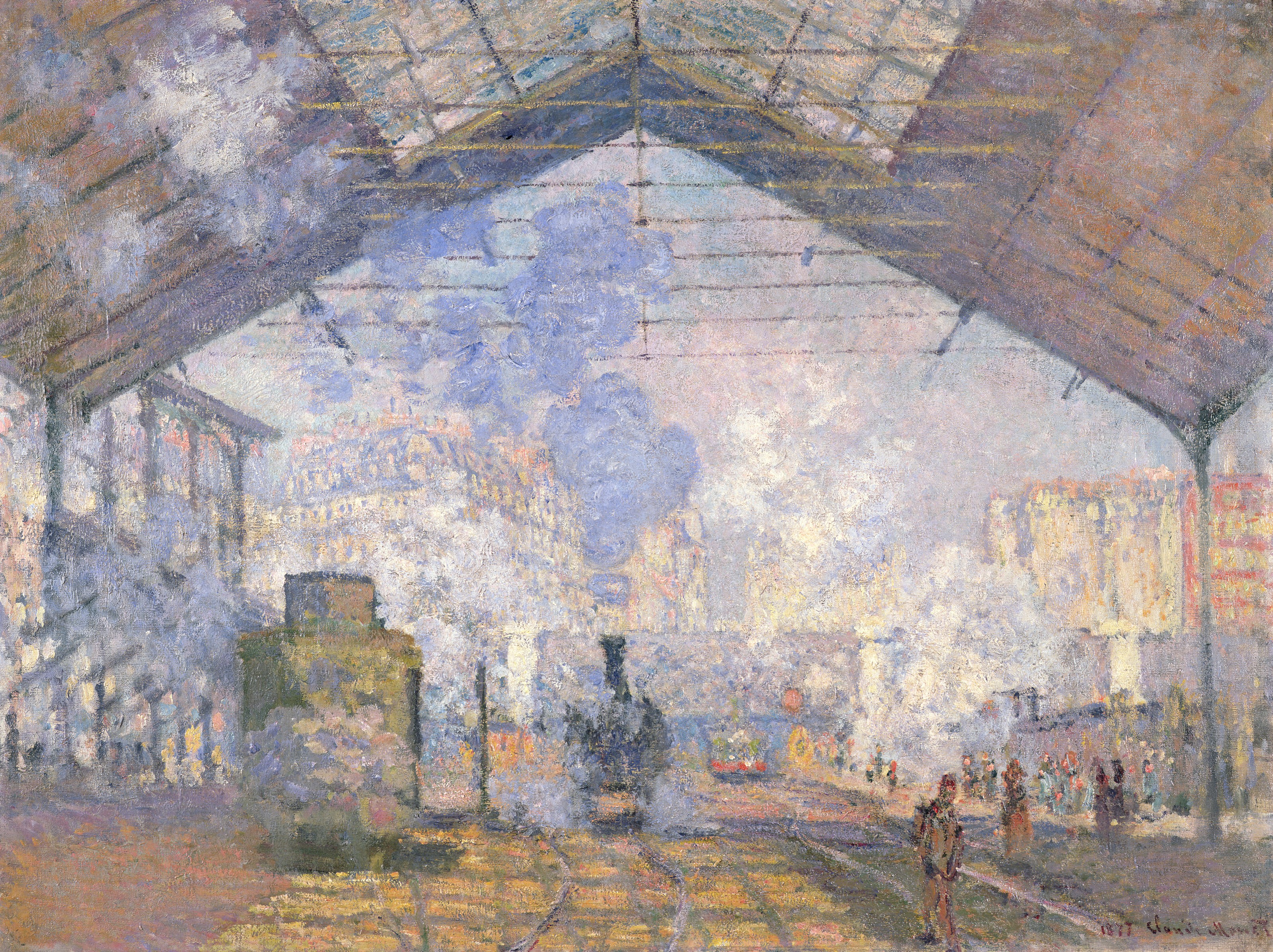 The Gare St. Lazare Wall Mural By Claude Monet Murals Your Way