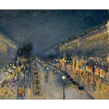 The Boulevard Montmartre at Night Mural Wallpaper