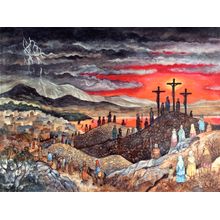 Crucifixion Wall Mural
