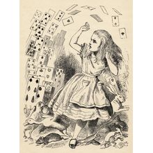 Alice and the Pack of Cards Wall Mural