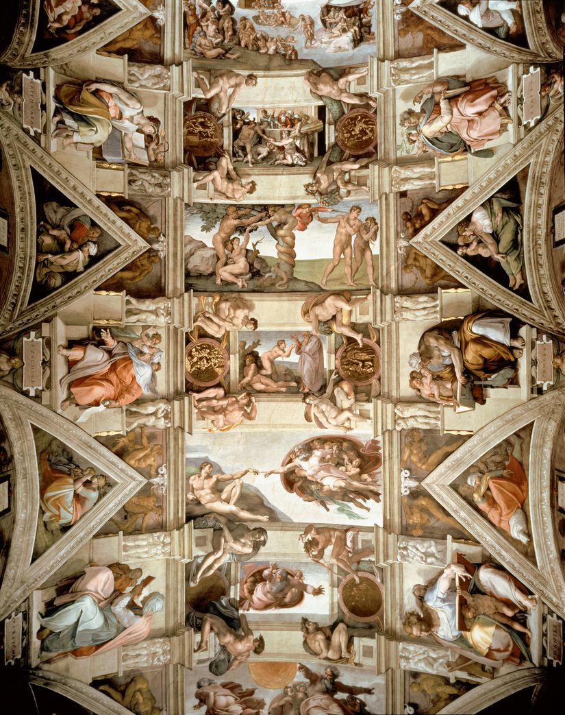 Sistine Chapel Ceiling And Lunettes