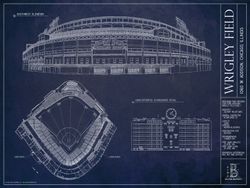 Great American Ballpark Blueprint Wallpaper Mural - Murals Your Way