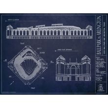 Ballpark In Arlington Blueprint Wall Mural