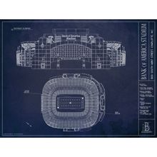 Bank of America Stadium Blueprint Wall Mural