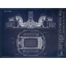 Centurylink Field Blueprint Wall Mural