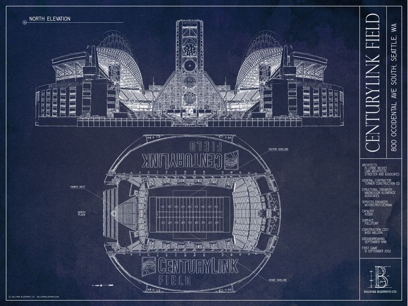 Centurylink-Field-Blueprint-Mural-Wallpaper