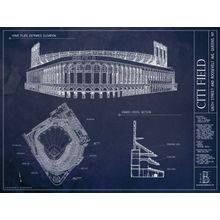 Citi Field Blueprint Wall Mural