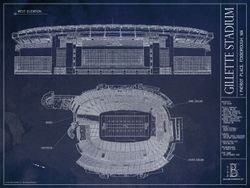 Gillette-Stadium-Blueprint-Mural-Wallpaper