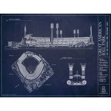 Great American Ballpark Blueprint Wall Mural