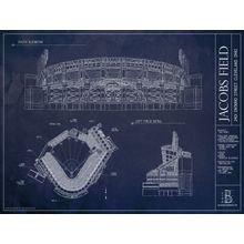 Jacobs Field Blueprint Wall Mural