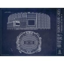 Madison Square Garden Blueprint Wall Mural