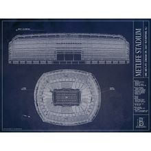 MetLife Stadium Blueprint Wall Mural