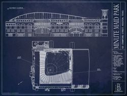 Petco Park Blueprint Mural - Murals Your Way