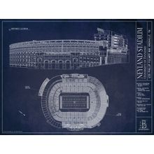 Neyland Stadium Blueprint Wall Mural