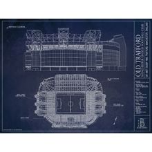 Old Trafford Blueprint Wall Mural