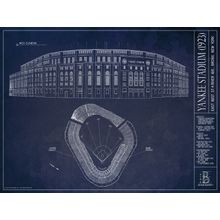 Old Yankee Stadium Blueprint (1923) Wallpaper Mural