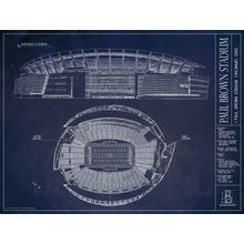 Paul Brown Stadium Blueprint Wall Mural