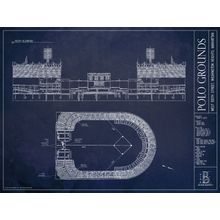 Polo Grounds Blueprint Wall Mural