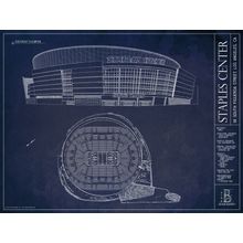 Staples Center Blueprint Wall Mural