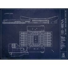 UD Arena Blueprint Wall Mural