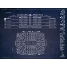 United Center Blueprint Wall Mural