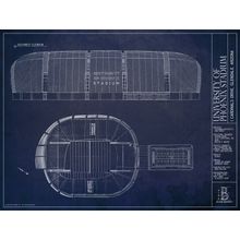 University of Phoenix Stadium Blueprint Wall Mural