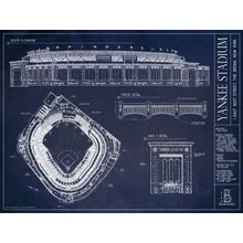 Yankee Stadium Blueprint Wall Mural