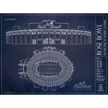 Rose Bowl Blueprint Wall Mural