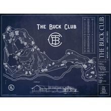 The Buck Club Blueprint Wall Mural