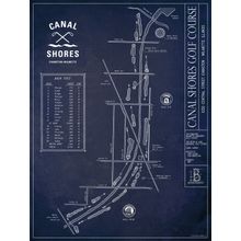 Canal Shores Golf Course Blueprint Wall Mural
